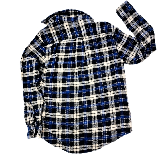 Orvis Blue 100% Cotton Flannel Button Down Casual Dress Shirt With Pocke… - Picture 7 of 10